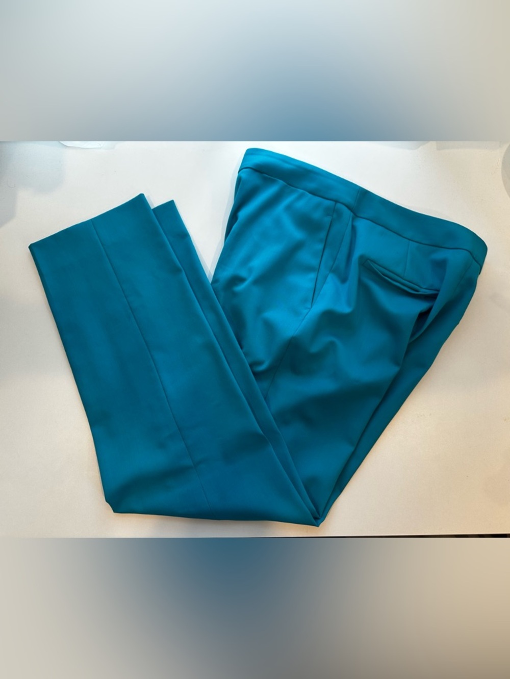 Argent Tailored Trouser in Seasonless Wool - Classic Tailored Fit in Aqua